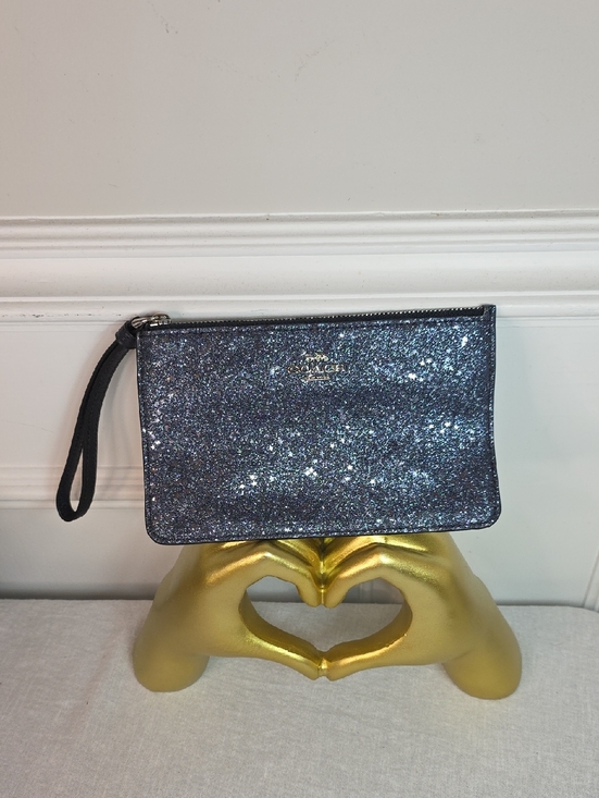Coach Handbags - Coach Glitter Star Wristlet in Midnight Blue
